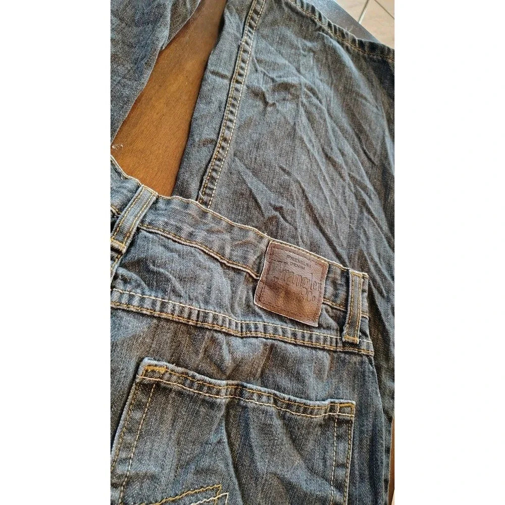 Wrangler 1947 Straight Fit Jean Co Distressed Jeans RN130273 Mens 30x29